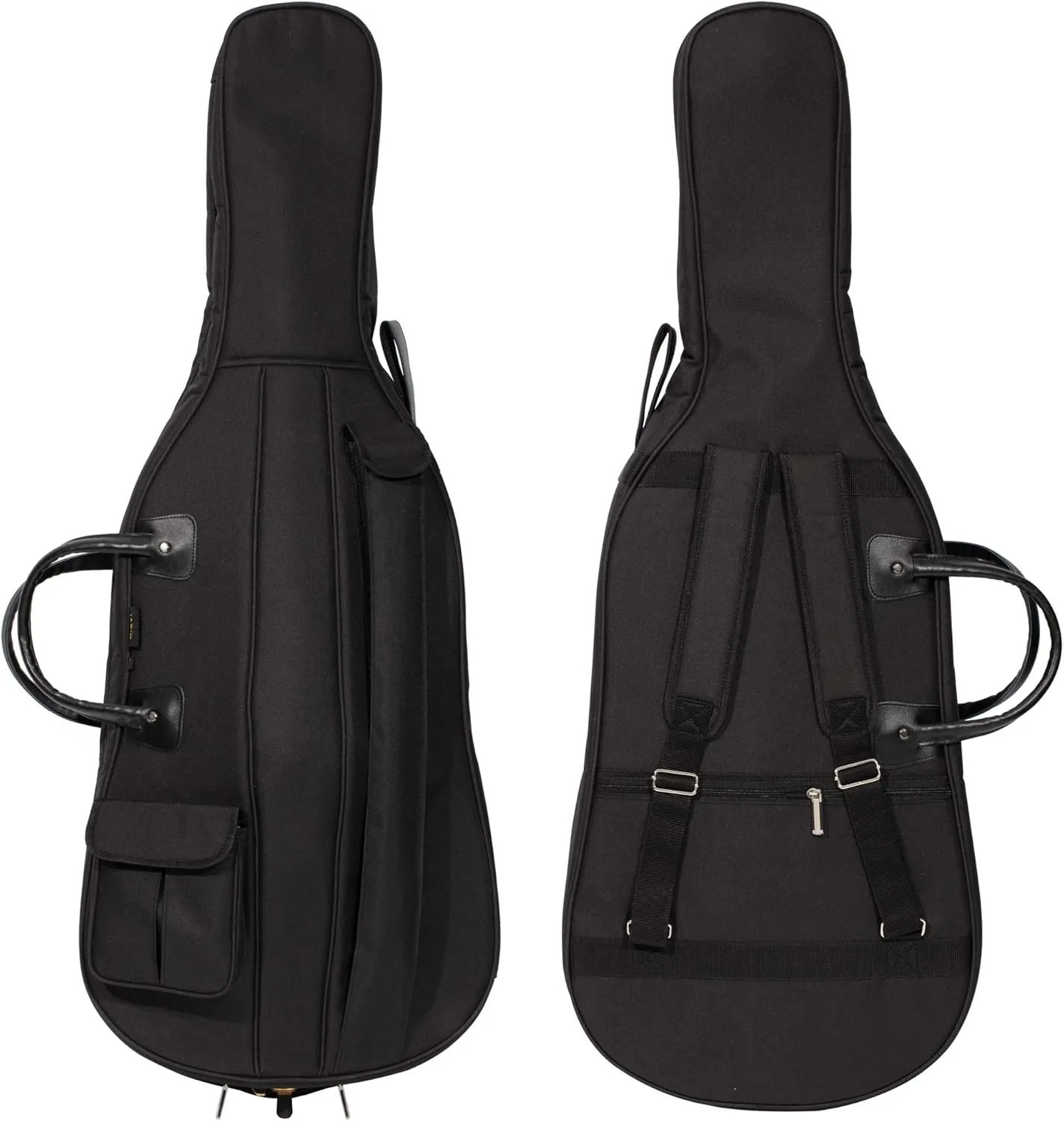 MI&VI CB-5001 Cello Soft Case Travel Gig Bag (1/4 Size) With Multiple Pockets and Adjustable Backpack Straps | 12mm Thick Padding | Waterproof | Non-Abrasive Lining - MIVI Music