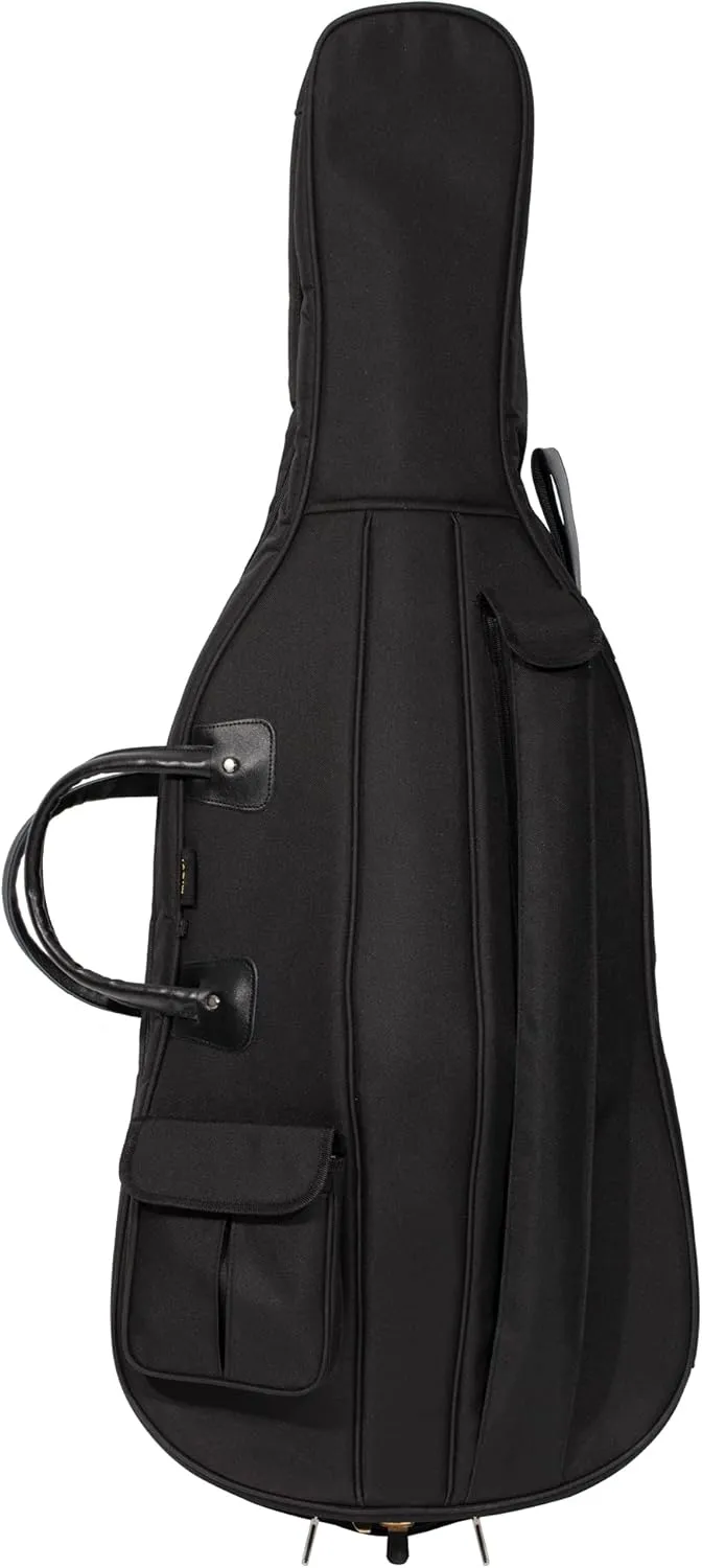 MI&VI CB-5001 Cello Soft Case Travel Gig Bag (3/4 Size) With Multiple Pockets and Adjustable Backpack Straps | 12mm Thick Padding | Waterproof | Non-Abrasive Lining - By MIVI Music