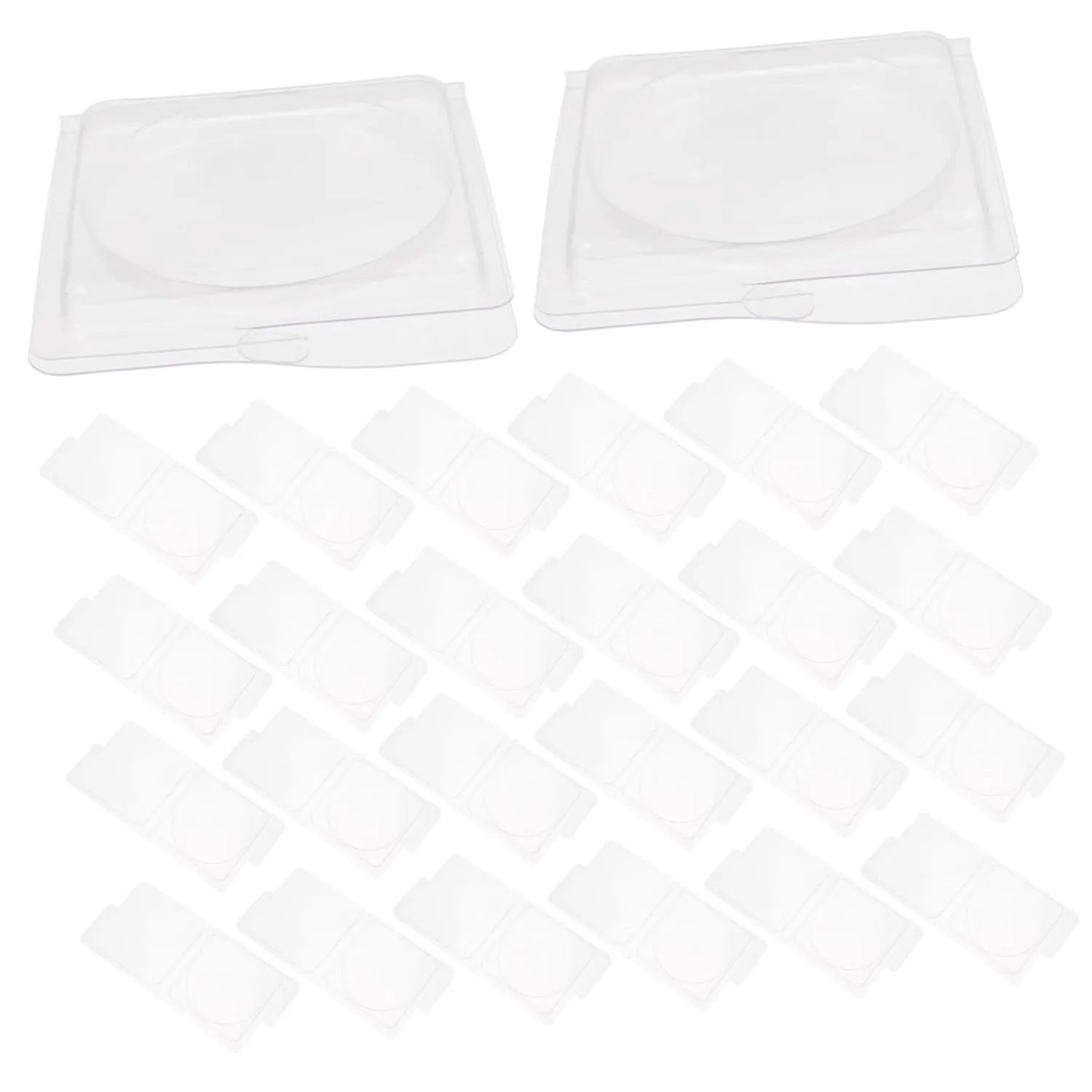 Mikinona 40pcs Blush Highlighter Box Plastic Eyeshadow Palette Storage Organizer