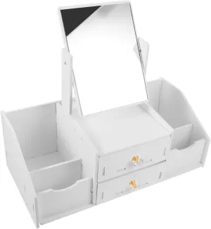 Mikinona Makeup Vanity Large Double-Sided Square Mirror Cosmetic Makeup Organizer Mirror