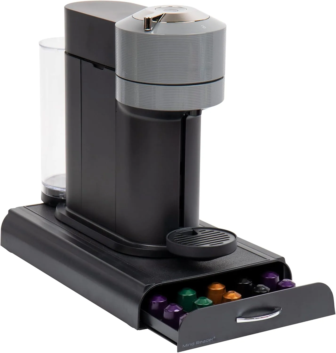 Mind Reader Nespresso Compatible Capsule Drawer, Countertop Organizer, Coffee Pod Holder, Storage, 9.25"L x 15"W x 2"H, Black