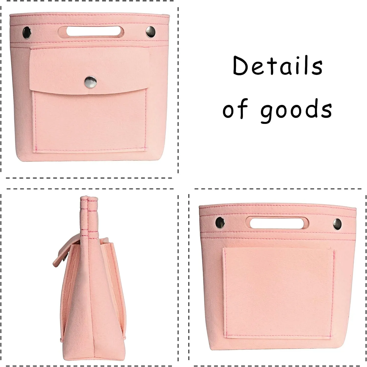 Mini Tote Purse organizer insert, Felt lightweight Handbag Organizer Fits LV Neverfull PM, Speedy 25, NOÉ BB, NeoNoe