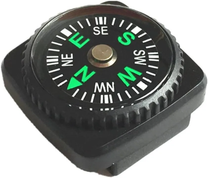 Mini with Button Compass Sleeve with Webbing Survival Pocket Compass Outdoor Hiking Camping Accessories
