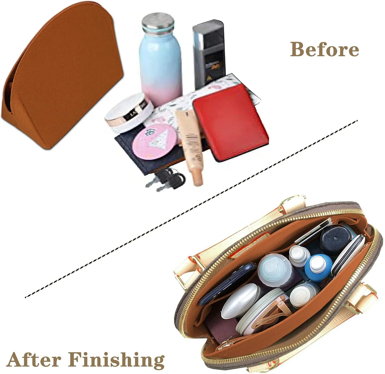 MISIXILE Felt Purse Alma BB PM Organizer Insert Shell Tote Organizer for Women Fits Alma BB PM Insert