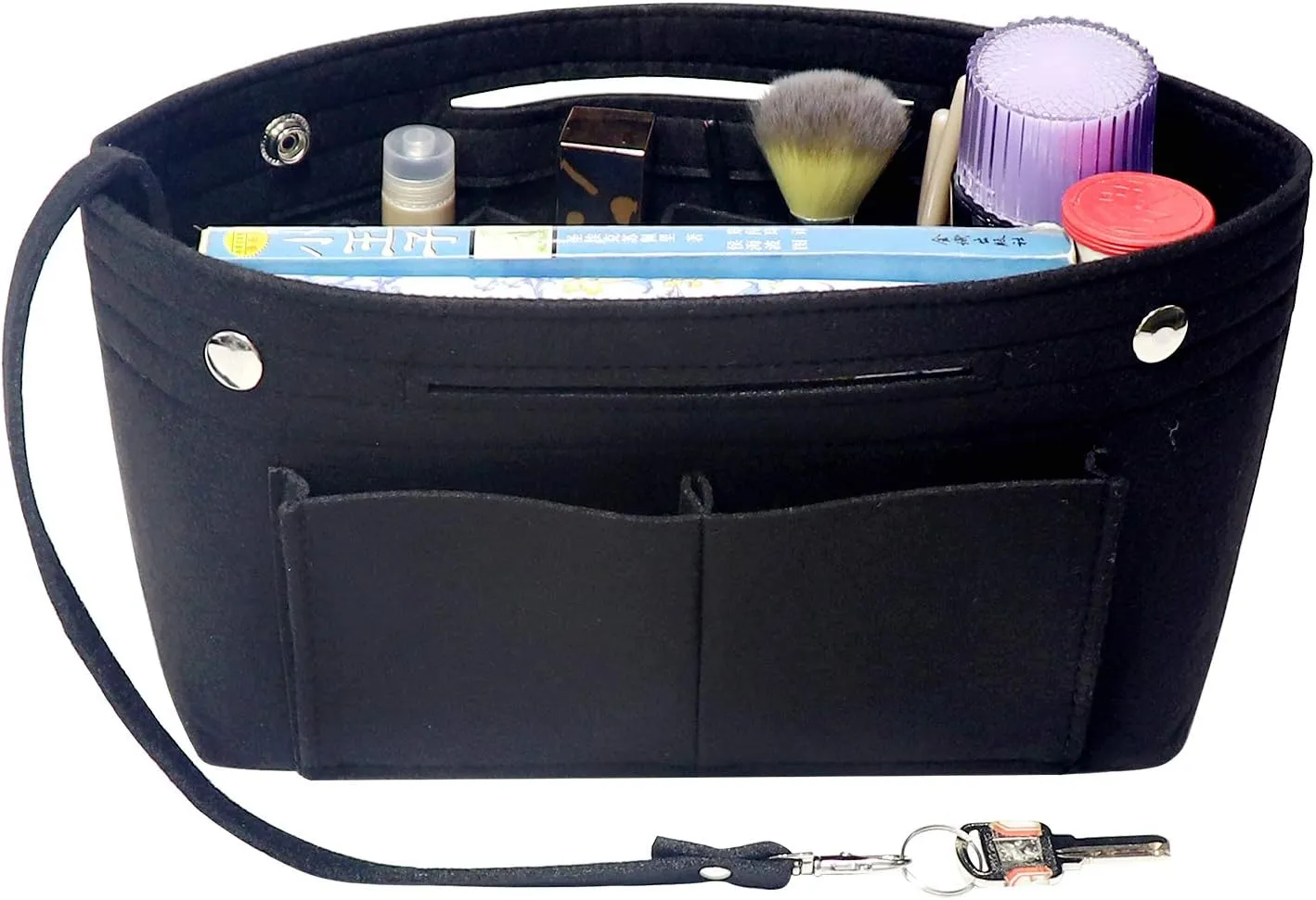 MISIXILE Felt Purse Organizer Insert Handbag Organizer,Tote Bag in Bag Organizer Fits Speedy Neverfull with Handles Keychain