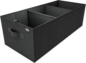 MIU COLOR Trunk Organizer for Car, Car Organizer, Sturdy Trunk Organizer for SUV, Non-Slip Bottom, Folded Storage Organizer for Sedans, Van, Jeep, Grocery, Large 3 Compartments, Black 32"×13"×10.6"