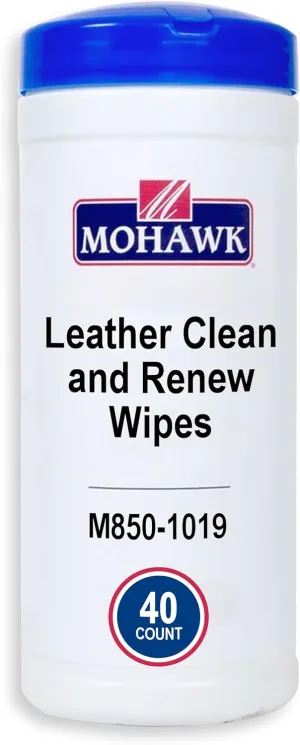 Mohawk Leather Clean and Renew Wipes, Leather Cleaner, M850-1019, 40 Sheets