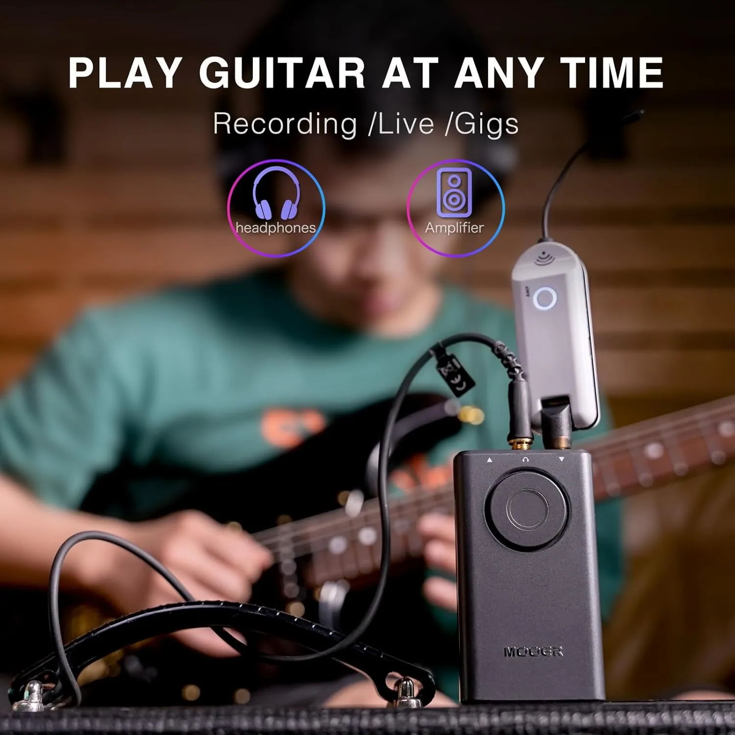 MOOER Prime P1 Multi-Effects Processor Headphone Amp with 126 Guitar/Bass/Acoustic Effects Effects, Tuner, Amp, Metronome for Practice and Performance