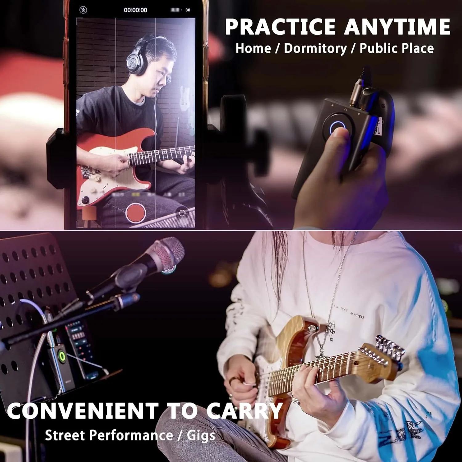 MOOER Prime P1 Multi-Effects Processor Headphone Amp with 126 Guitar/Bass/Acoustic Effects Effects, Tuner, Amp, Metronome for Practice and Performance