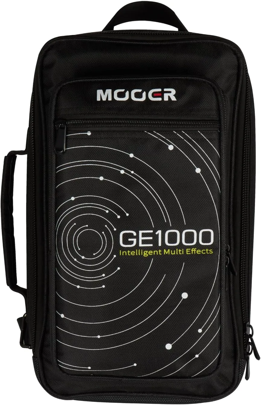 MOOER SC-1000 Carry Bag Case for GE1000 Guitar Multi-effects Pedal, Guitar Pedal Board Storage Bag with Compartment for Guitar Cable or Other Accessories, Black
