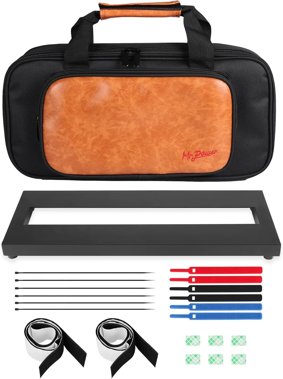 Mr.Power 15 x 5.7 inch Pedal Board Portable 0.75lb Super light Aluminium Alloy Effect Pedalboard With Carry Bag (Small Pedalboard with Bag)