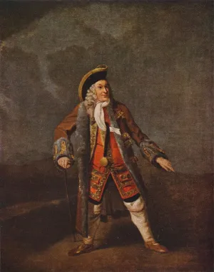 MVOVZQCV Famous Pictures Artwork Mural poster Garrick As Lord Chalkstone by Johan Zoffany Canvas Wall Art for Home Decor 60x90cm