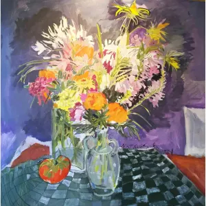 Nature's Bounty c-lb186 by Lila Bacon Floral Painting on Canvas