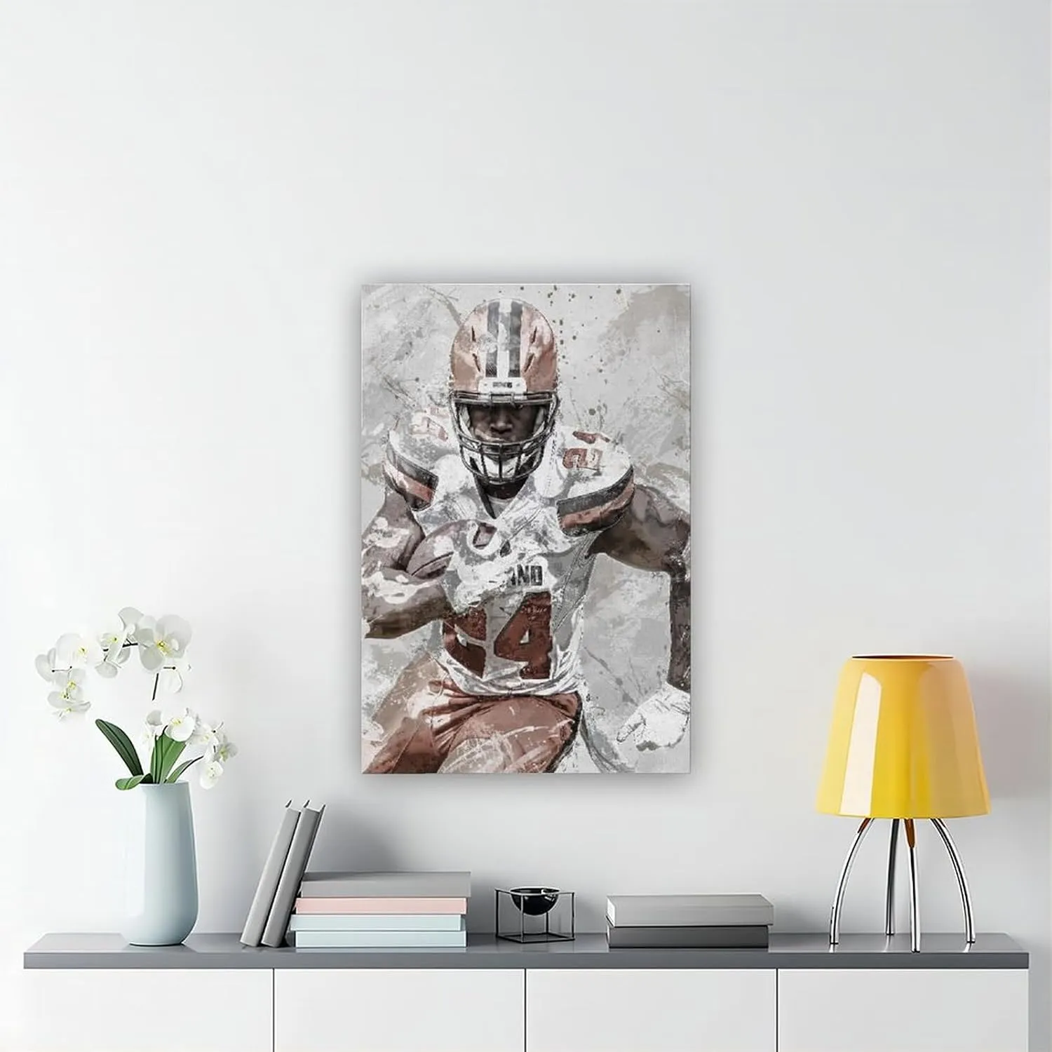 Nick Chubb Sports Poster Canvas Poster Bedroom Decor Landscape Office Room Decor Gift Unframe:12x18inch(30x45cm)