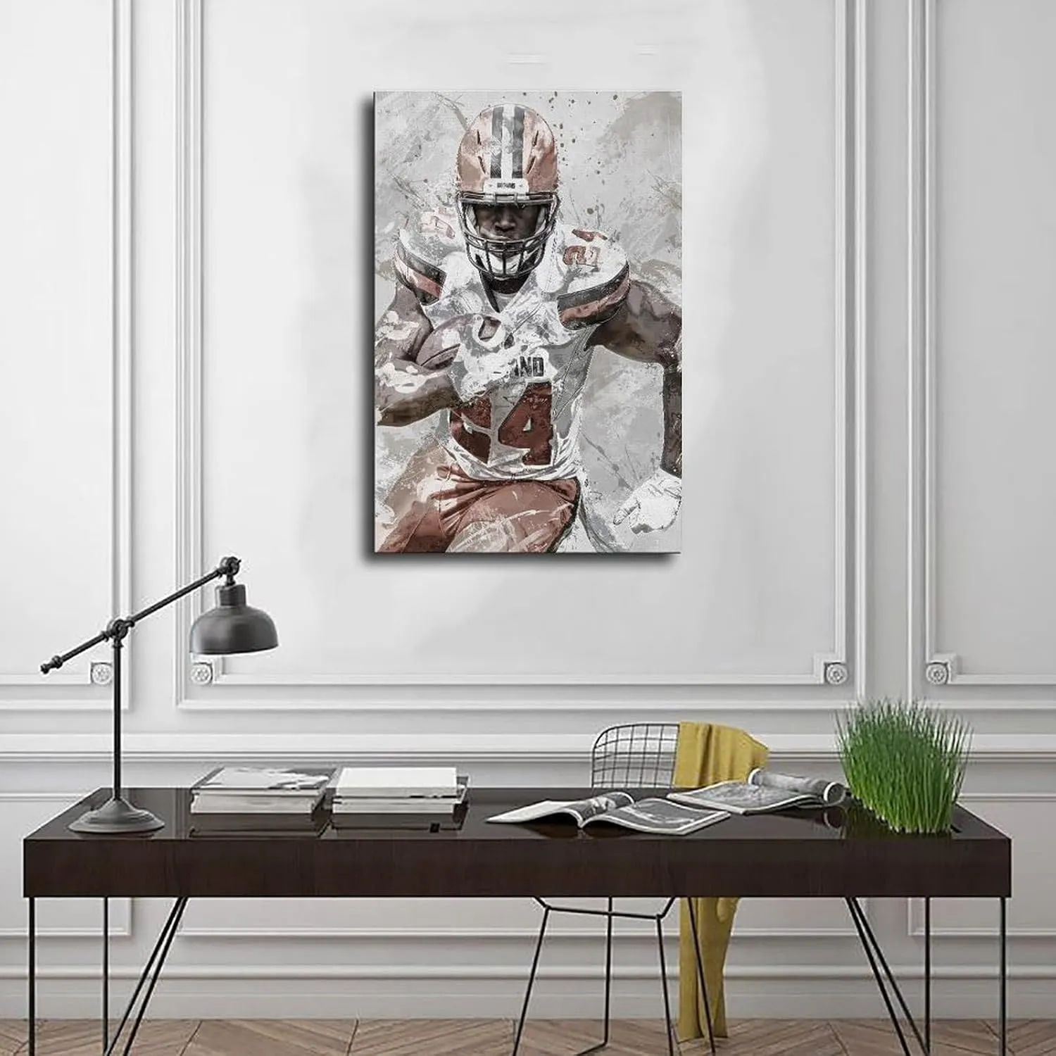 Nick Chubb Sports Poster Canvas Poster Bedroom Decor Landscape Office Room Decor Gift Unframe:12x18inch(30x45cm)