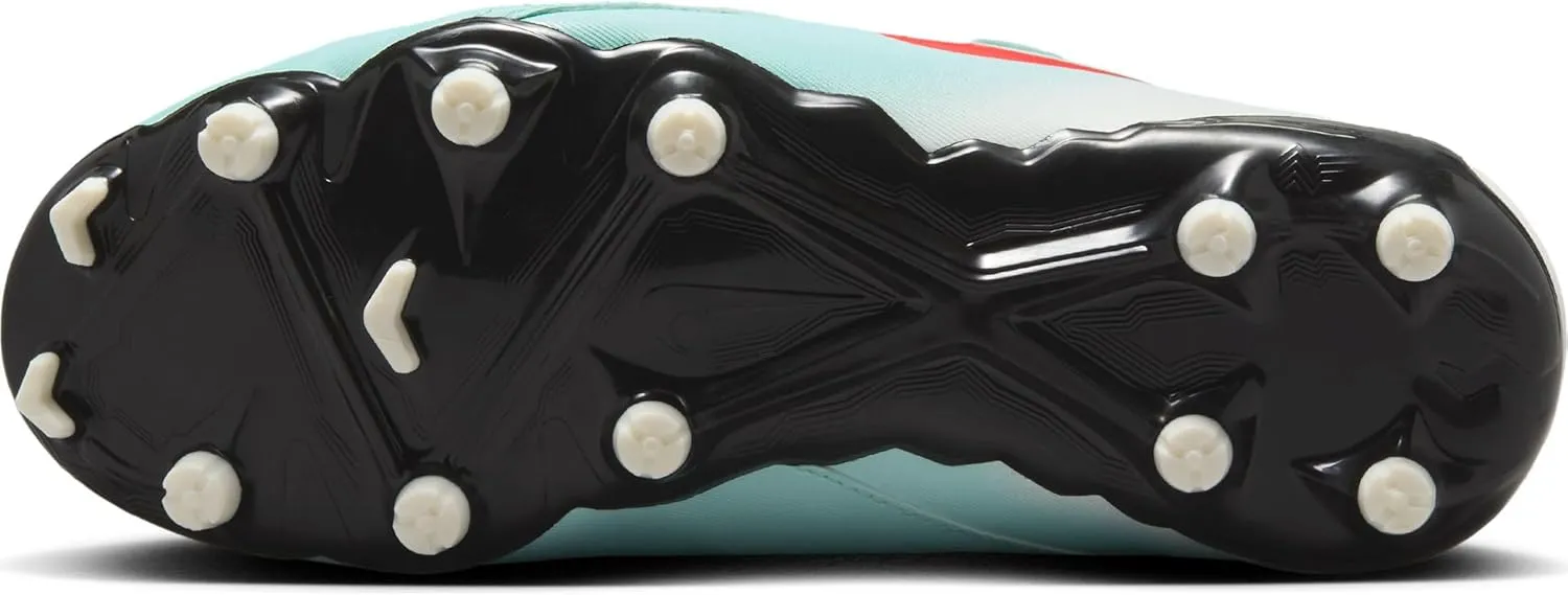 Nike Jr. Phantom GX 2 Academy Little/Big Kids' MG Low-Top Soccer Cleats (FD6722-300, Mint/Off Noir/Atomic Red)