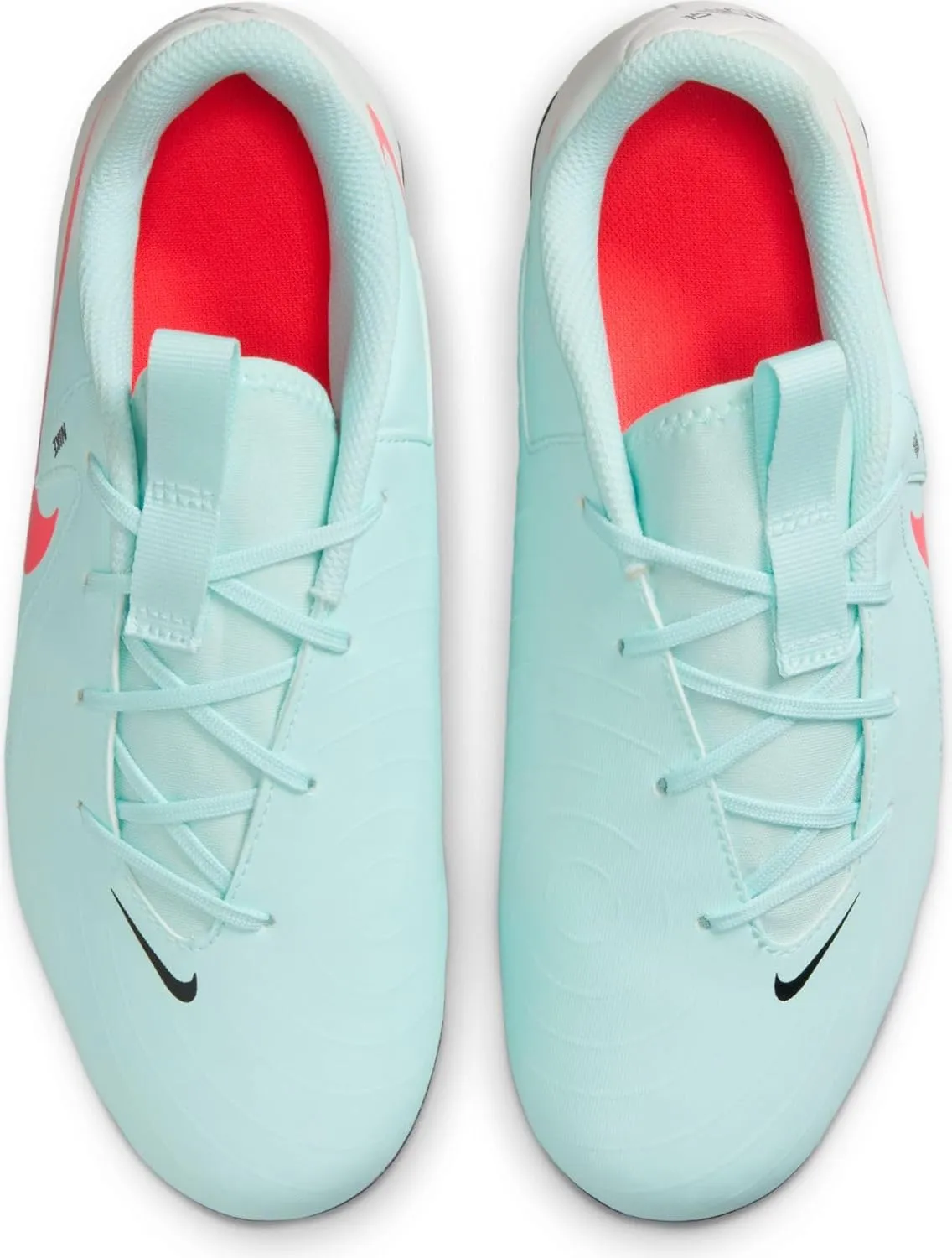 Nike Jr. Phantom GX 2 Academy Little/Big Kids' MG Low-Top Soccer Cleats (FD6722-300, Mint/Off Noir/Atomic Red)