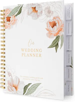 Nook Theory Comprehensive Wedding Planner and Keepsake - Perfect for Newly Engaged Gift, Wedding Planning and Organizer Book for the Bride (Blossom)