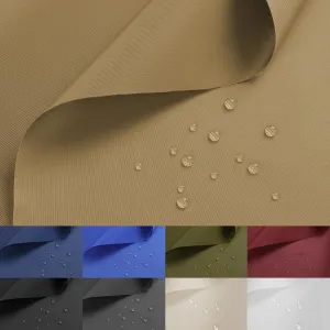 Nylon Fabric, 58" W 420D Waterproof Fabric 5 Yard Ripstop Nylon Fabric Outdoor Upholstery Twill Sewing Fabric for Patio Chair, Lining, Cushion, Purse, Tote Bag, Tent, Tarp Cover, DIY Project Khaki