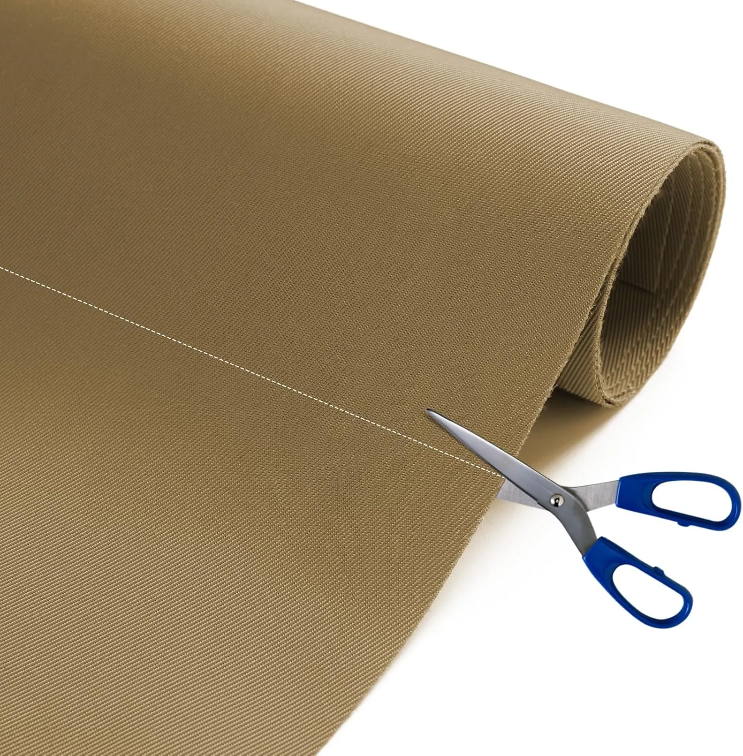Nylon Fabric, 58" W 420D Waterproof Fabric 5 Yard Ripstop Nylon Fabric Outdoor Upholstery Twill Sewing Fabric for Patio Chair, Lining, Cushion, Purse, Tote Bag, Tent, Tarp Cover, DIY Project Khaki