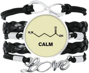 OFFbb-USA Emotional Calm Structure Art Deco Gift Fashion Bracelet Love Accessory Twisted Leather Knitting Rope Wristband Gift