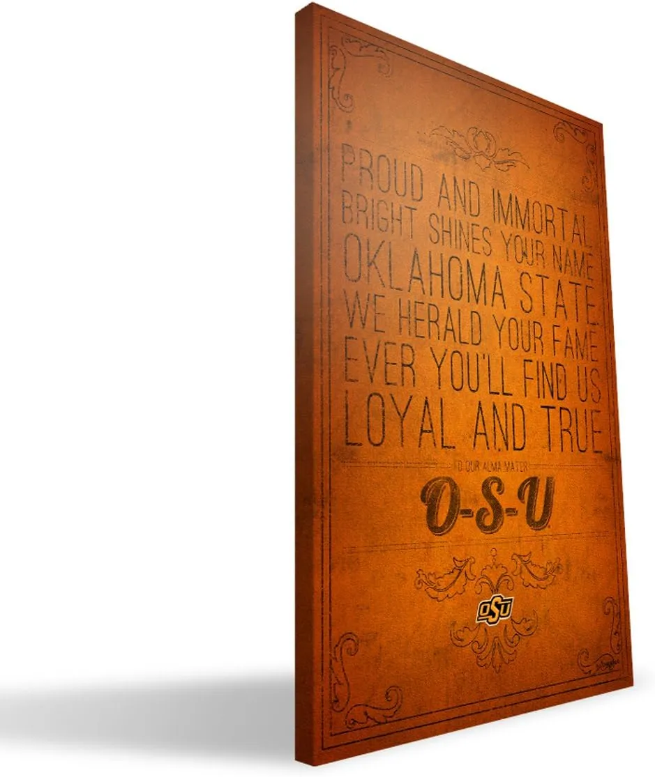 Oklahoma State Cowboys 16x24 Song Canvas Print