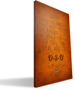Oklahoma State Cowboys 16x24 Song Canvas Print