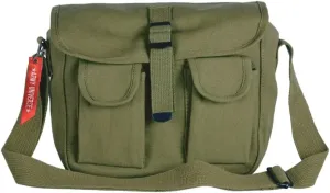 Olive Drab Green Canvas Ammo Military Shoulder Bag Tactical Ammo Pack Mini Shoulder Bag with Strap