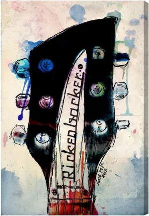 Oliver Gal ''Rickenbacker Headstock" Canvas Art, 16" x 24"