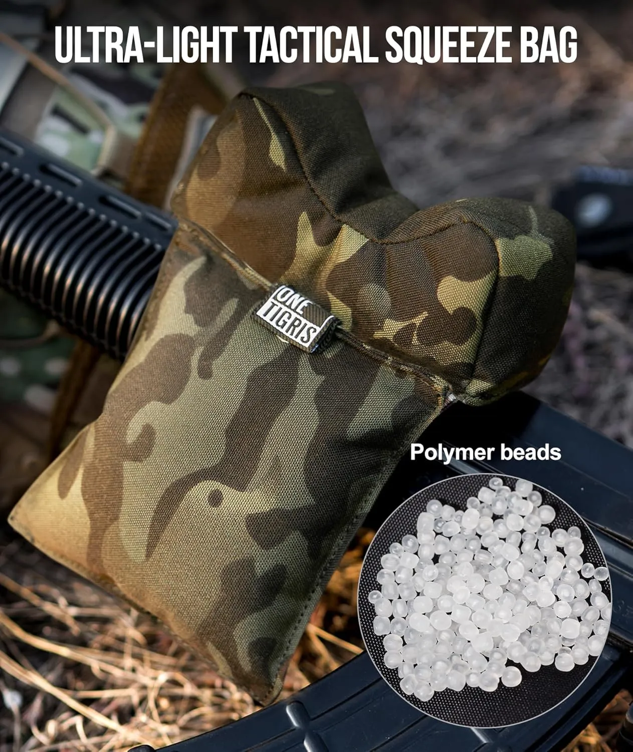 OneTigris Shooting Rest Bag, Pre-Filled Shooting Sand Bags Front & Rear Gun Range Bag Bench Window Rest Support Holder for Shooting, Hunting, Photography