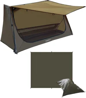 onewind Ultralight Single Person Tent and Tent Footprrint, Backpacking Tent with Waterproof Ground Bag Rain Cover