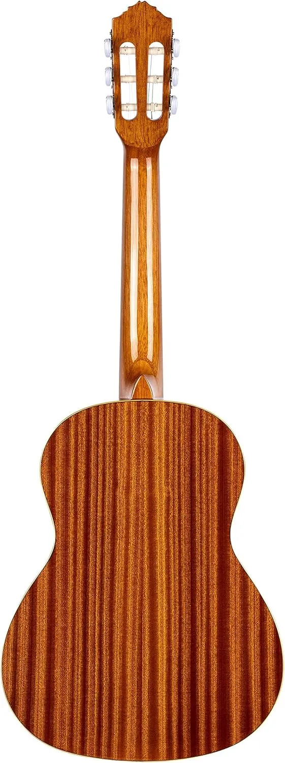 Ortega Guitars 6 String Family Series 3/4 Size Nylon Classical Guitar w/Bag, Right, Cedar Top-Natural-Gloss, (R122G-3/4)