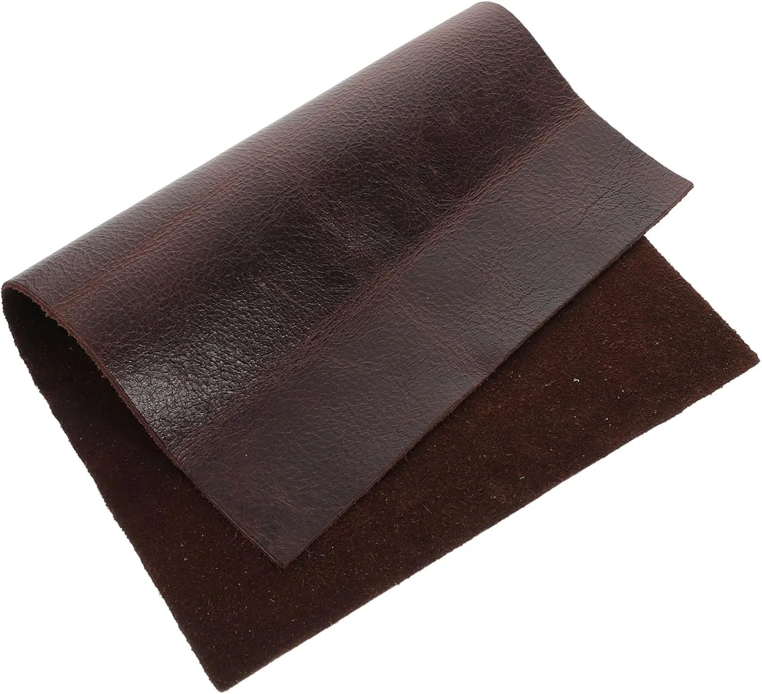 OSALADI Handmade Wallet Leather Purses Sewing Leather for Genuine Leather for Crafting Wallet Crafting Leather for Tooling Sewing Leather for Crafts Sewing Kit Coffee Cowhide