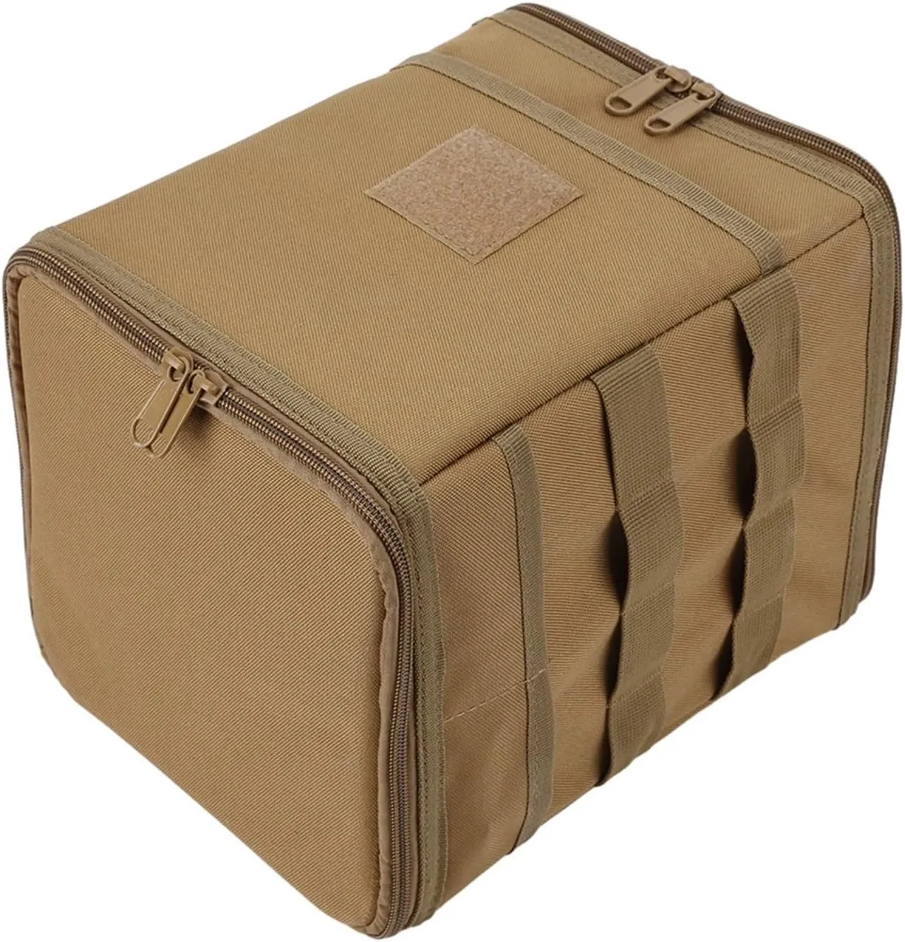Outdoor Camping Tank Storage Bag Picnic Utensils Organizer Large Capacity Ground Nail Tool Bag Cooking Stove Storage Case(A Camouflage)