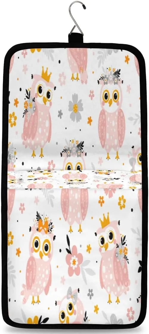 Owls Paint Hanging Toiletry Bag Waterproof Makeup Cosmetic Bag Travel Bag Organizer for Accessories Shampoo Full Sized Container Travel-Essentials Toiletry Bag