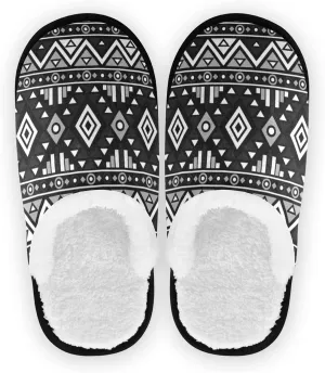 Oyihfvs Unisex Slippers Fuzzy Feet Plush Cotton Slippers Anti-Slip Warm House Shoes M/L