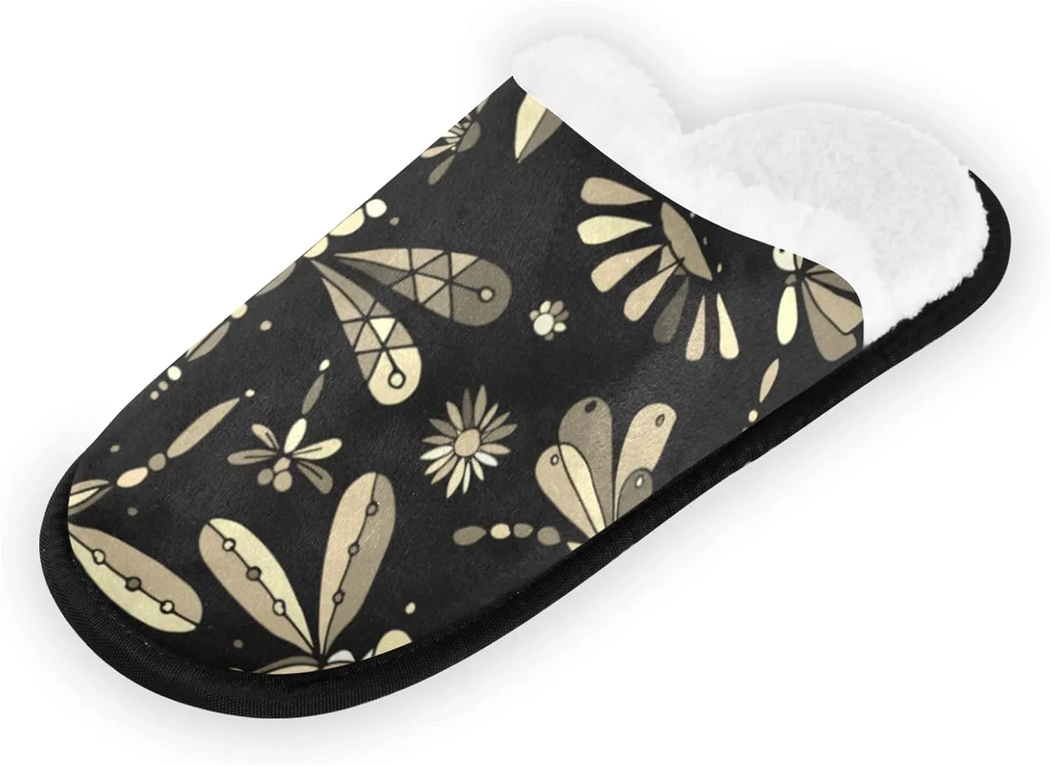 Oyihfvs Unisex Slippers Fuzzy Feet Plush Cotton Slippers Anti-Slip Warm House Shoes M/L