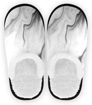 Oyihfvs Unisex Slippers Fuzzy Feet Plush Cotton Slippers Anti-Slip Warm House Shoes M/L