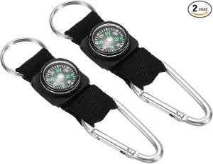PATIKIL Compass Keychain Belt Clip, Party Favors for Camping Outdoors