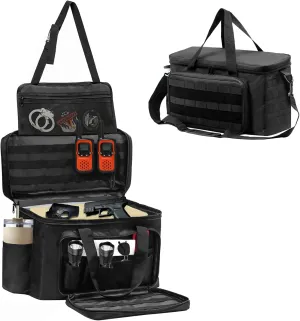 Patrol Bag Law Enforcement Tactical Patrol Pollicy Bag for Law Enforcement Military Duty with Removable Dividers MOLLE System and Multiple Pockets Front Seat Organizer