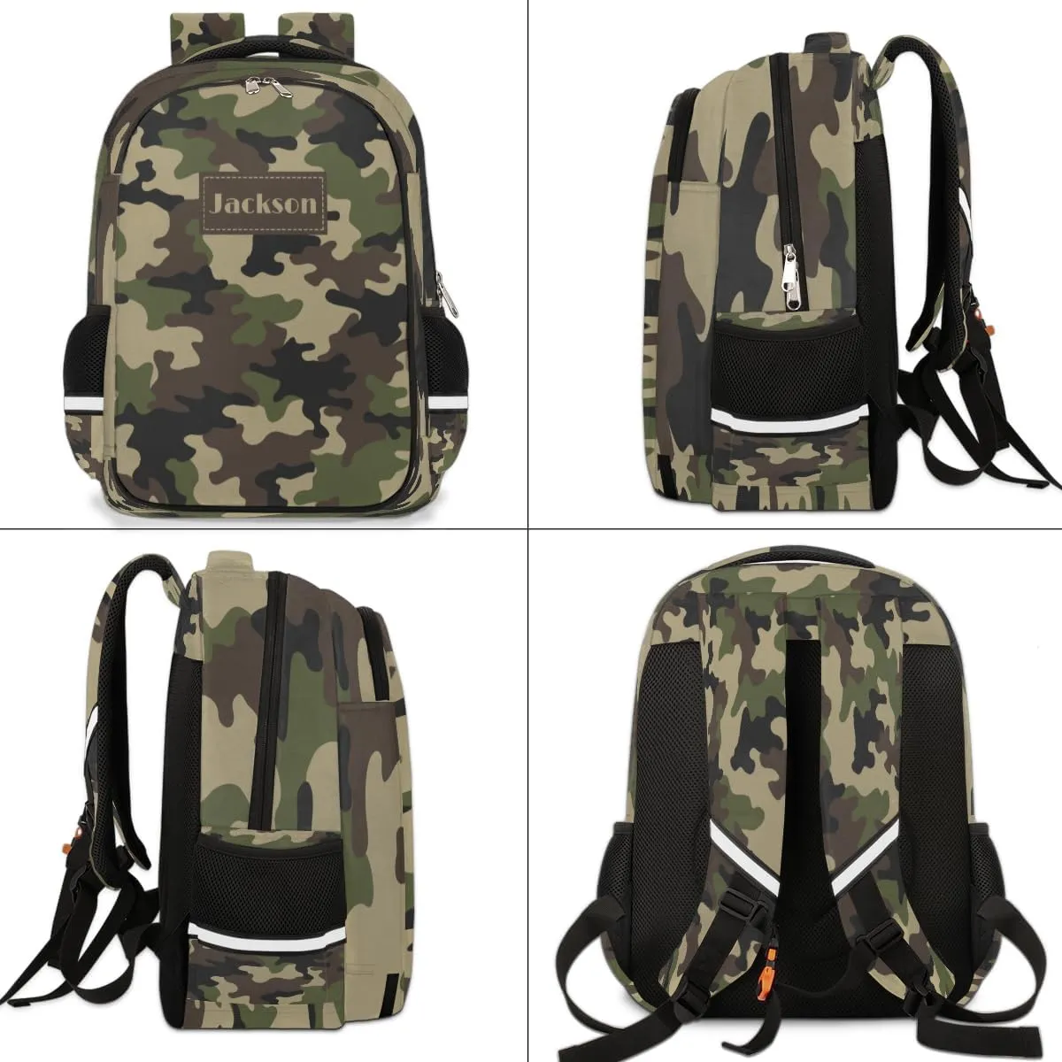 Personalized Kids Backpack Custom Backpack Schoolbag Children Bookbag for Boys & Girls Camouflage