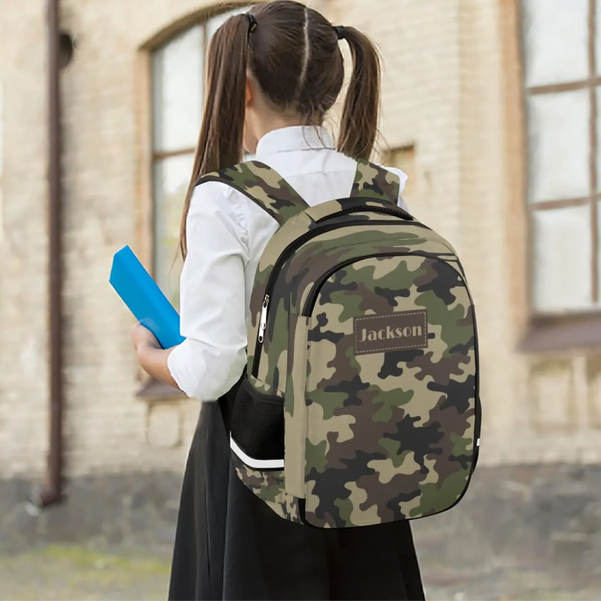 Personalized Kids Backpack Custom Backpack Schoolbag Children Bookbag for Boys & Girls Camouflage