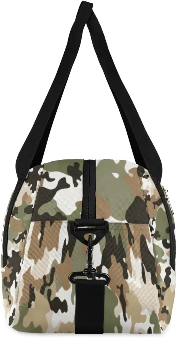Personalized Kids Duffel Bag Military Camo Camouflage,Custom Sport Gym Bag for Boys Girls,WWeekender Overnight Bags Travel Duffel Bag,Customized Kids Gift