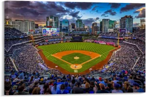 Petco Park Stadium Poster Baseball Sports Art Poster Room Aesthetic Poster (3) Canvas Poster Wall Art Decor Print Picture Paintings for Living Room Bedroom Decoration Frame-style 24x16inch(60x40cm)