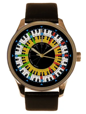 Piano Notations Circle Of Fifths & Notes, Every Pianist's Favourite Music Art Wrist Watch