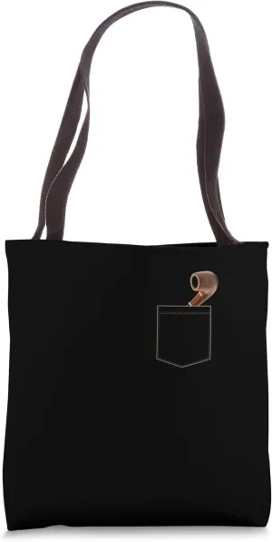 Pipe Smoking Graphic Enthusiast Smoking Roll Pipe Smoker Tote Bag