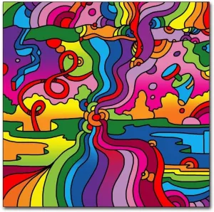 Pop Art Mambo 216C by Howie Green, 24x24-Inch Canvas Wall Art