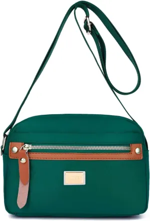 Popularate Nylon Crossbody Bag, Popularate Waterproof Nylon Crossbody Bag, Lightweight Multi-layer Shoulder Bags