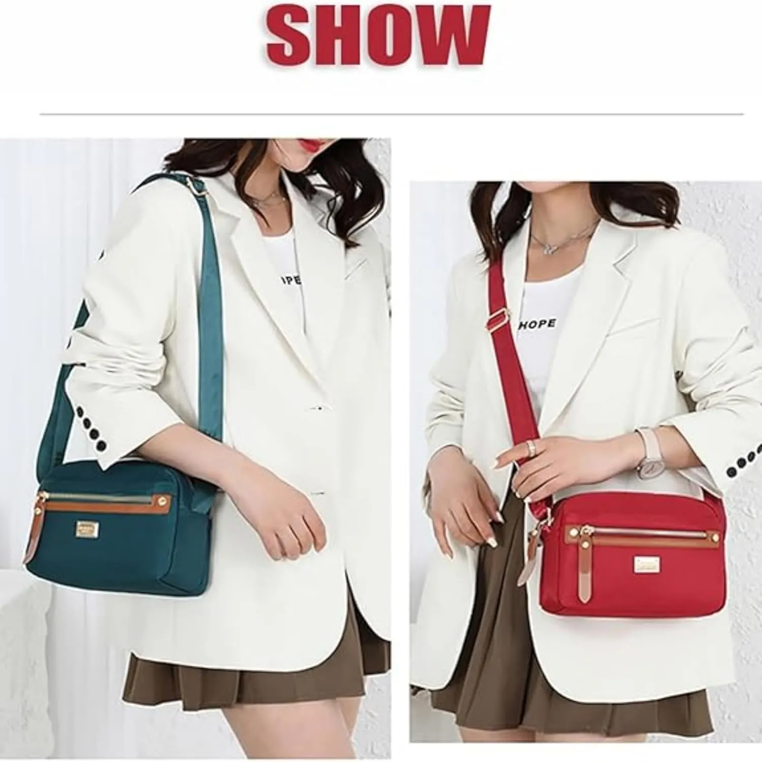 Popularate Nylon Crossbody Bag, Women's Nylon Crossbody Bag Popularate, Waterproof Bags