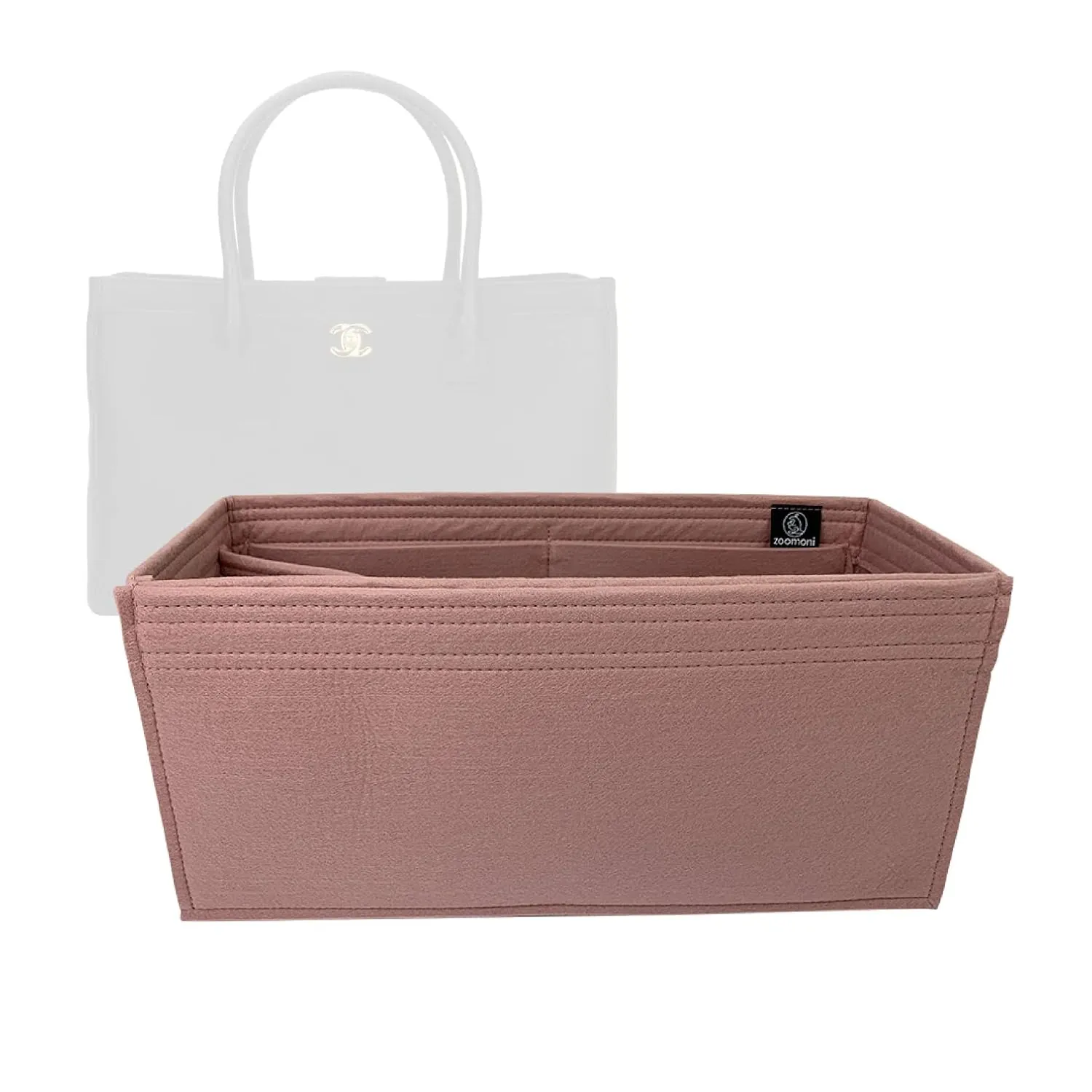 Premium Bag Organizer for Chanel Cerf Medium Insert [35cm/13.7″] (Handmade/20 Color Options) [Purse Organiser, Liner, Insert, Shaper]